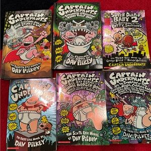 6 Captain Underpants books